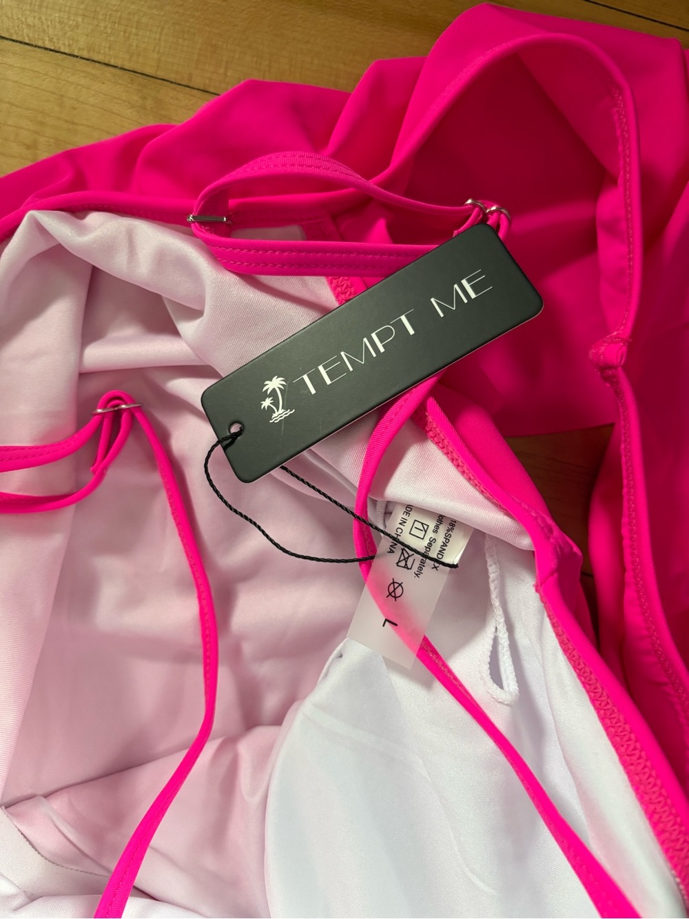Hot Pink Ruffle One-Piece Swimsuit - Picture 3 of 5